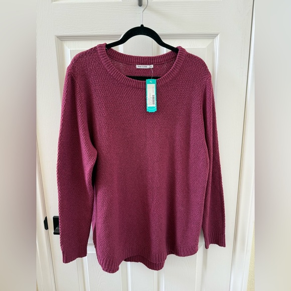 Pink Clover Sweaters - Pink Clover Berry Knit Sweater